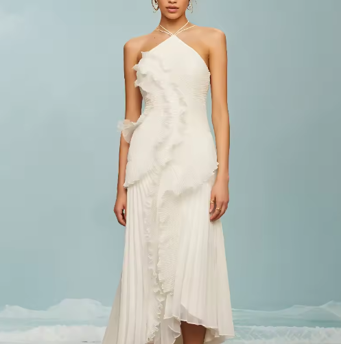 María - Vestido largo con cuello halter
