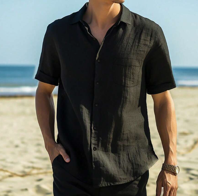 Roberto - Camisa casual de unicolor
