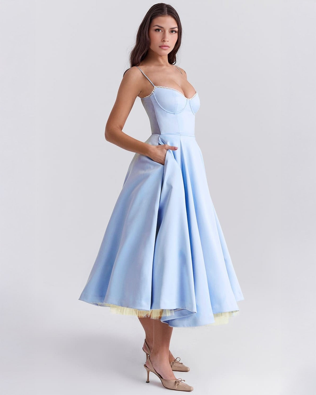 Calista Duchess Midi Dress
