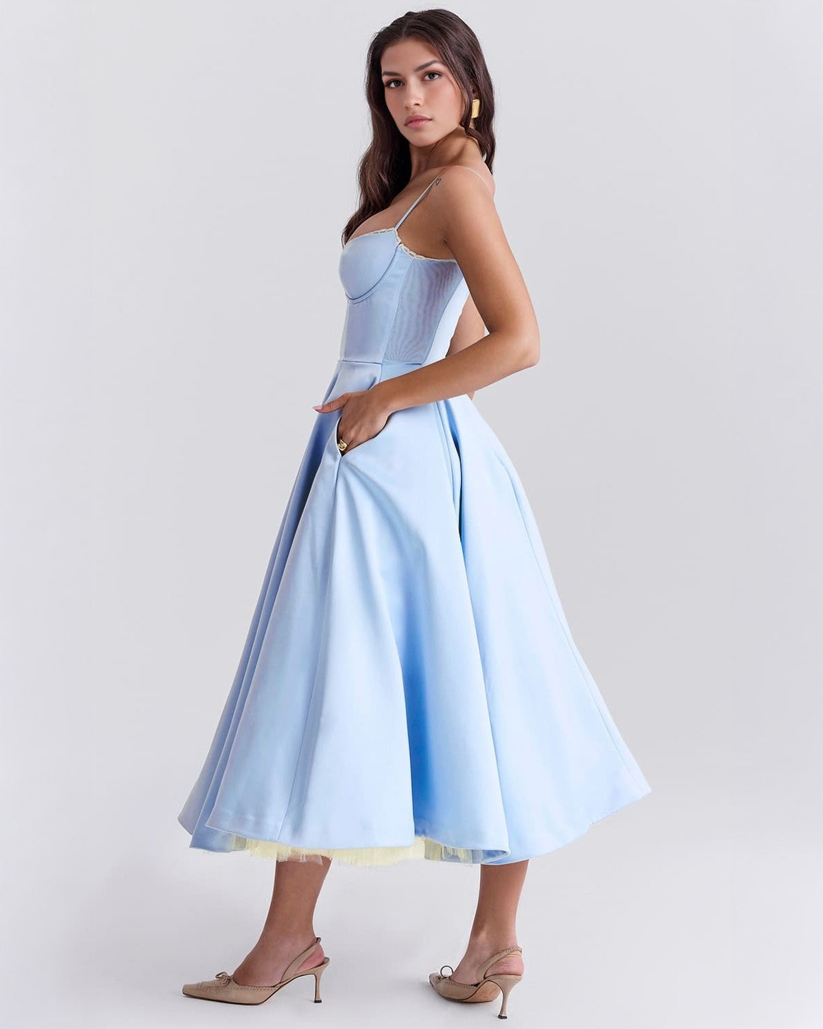 Calista Duchess Midi Dress