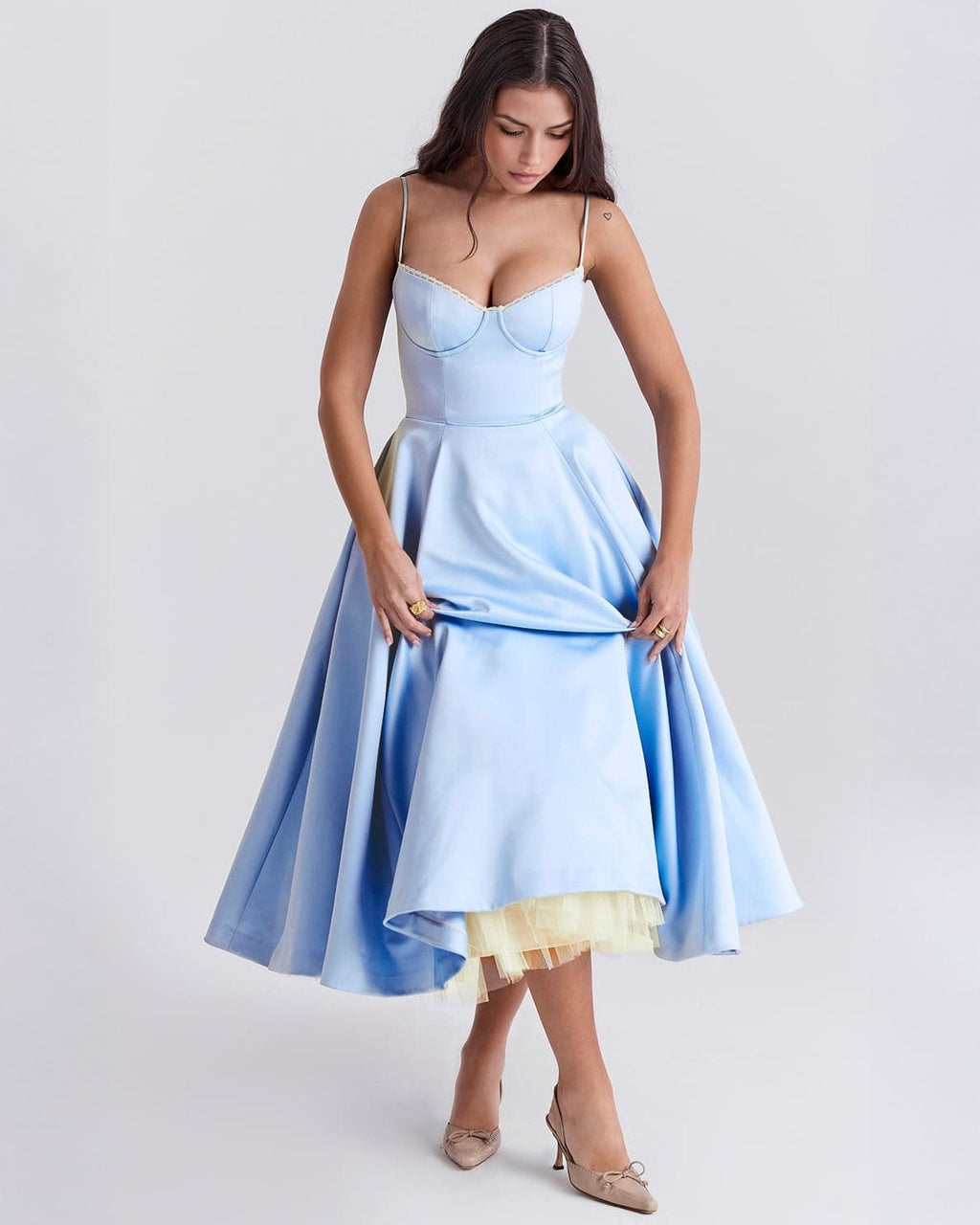 Calista Duchess Midi Dress