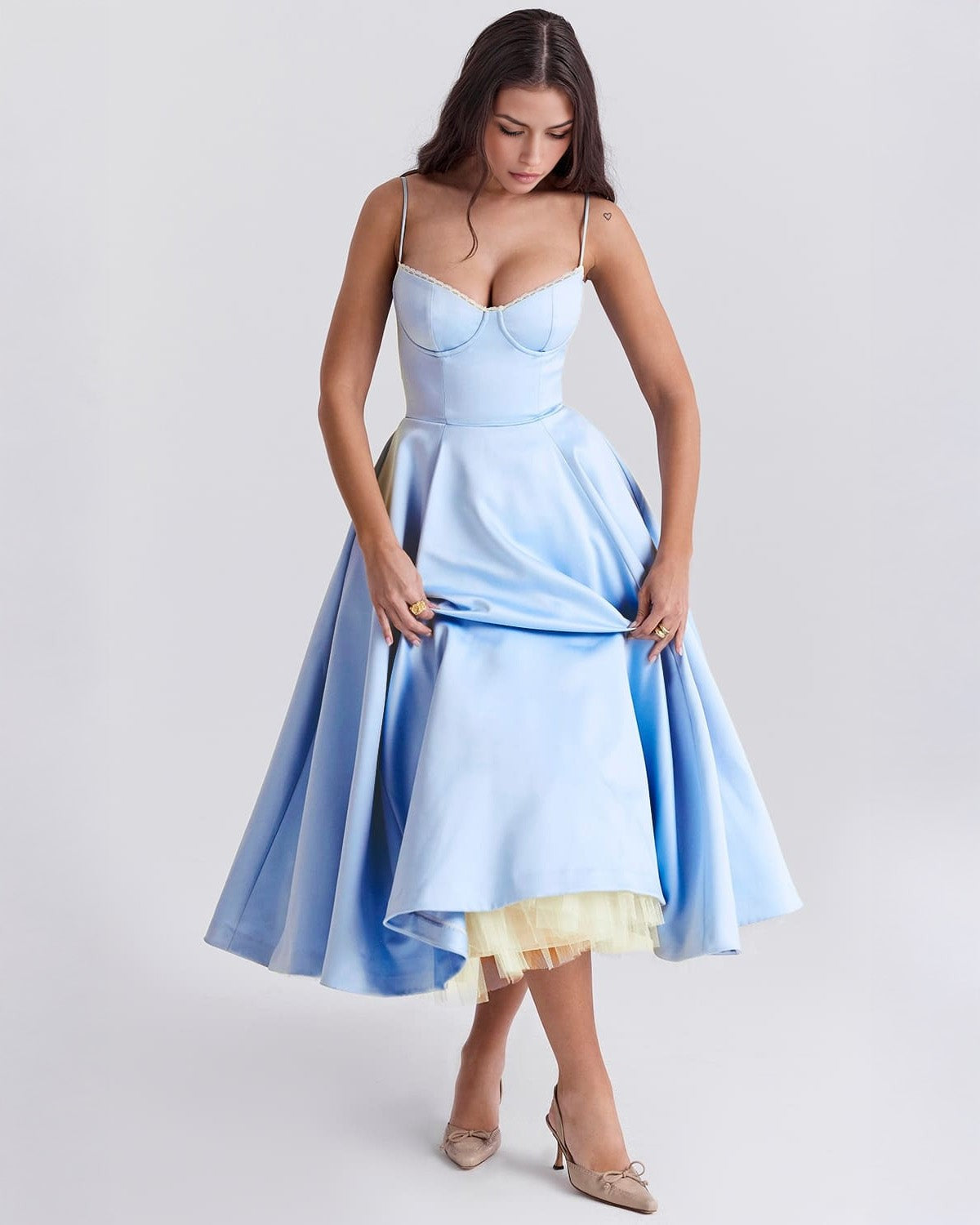Calista Duchess Midi Dress