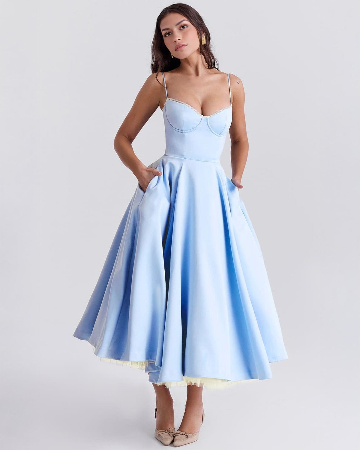 Calista Duchess Midi Dress