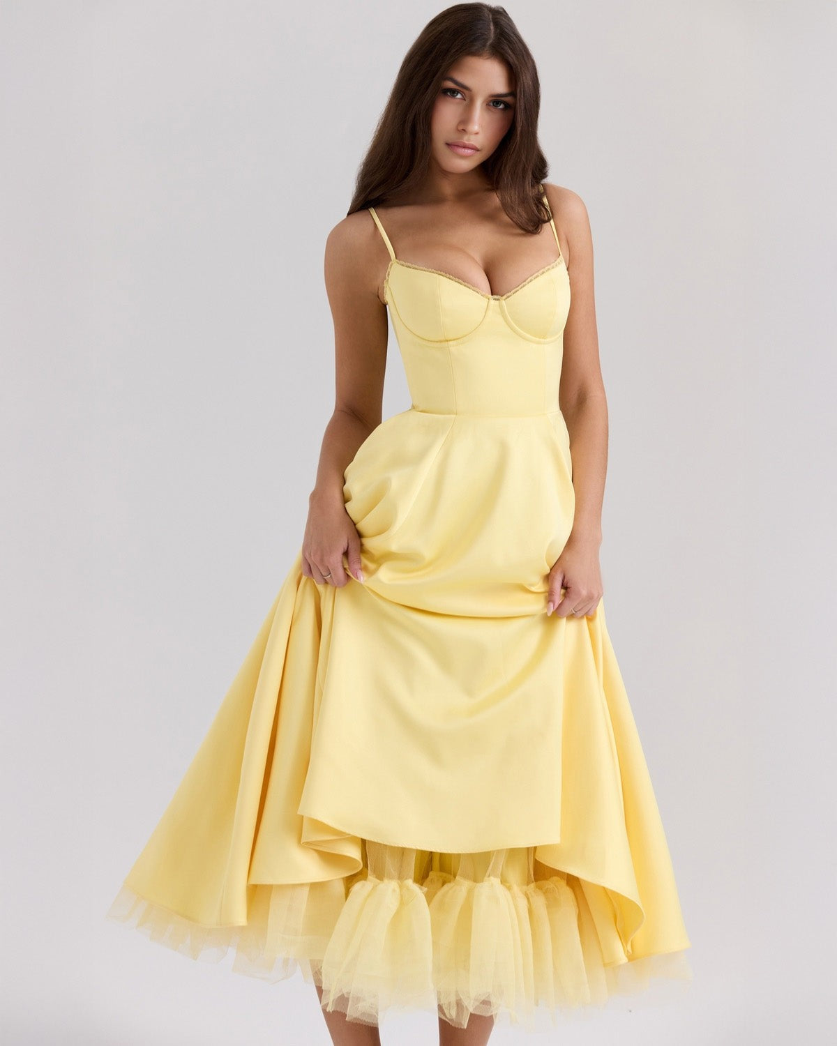 Calista Duchess Midi Dress