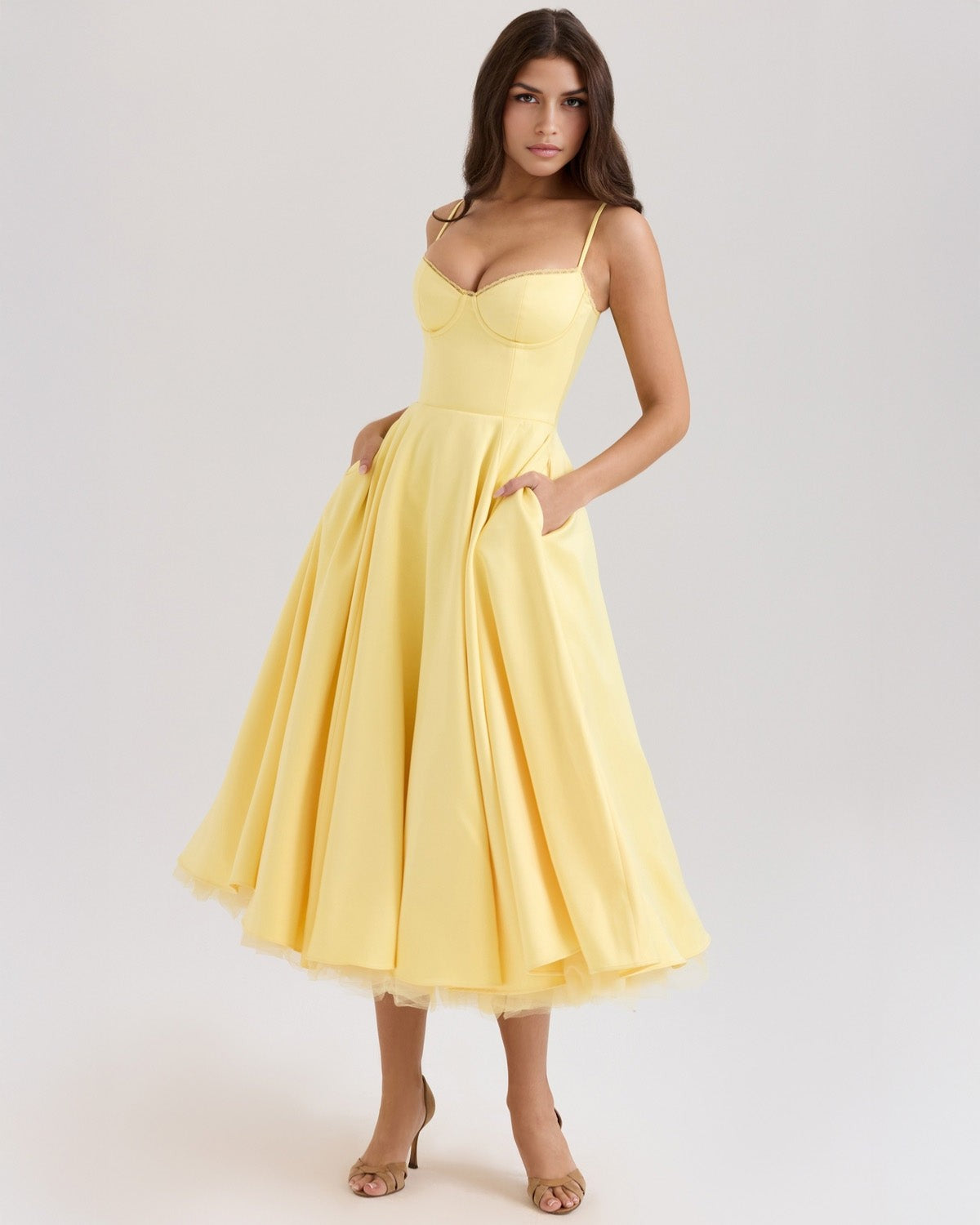 Calista Duchess Midi Dress
