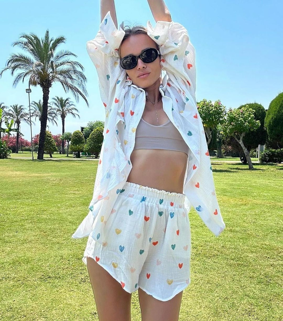 Cora Heart-Print Lounge Set