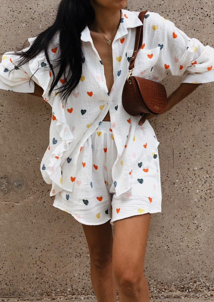 Cora Heart-Print Lounge Set