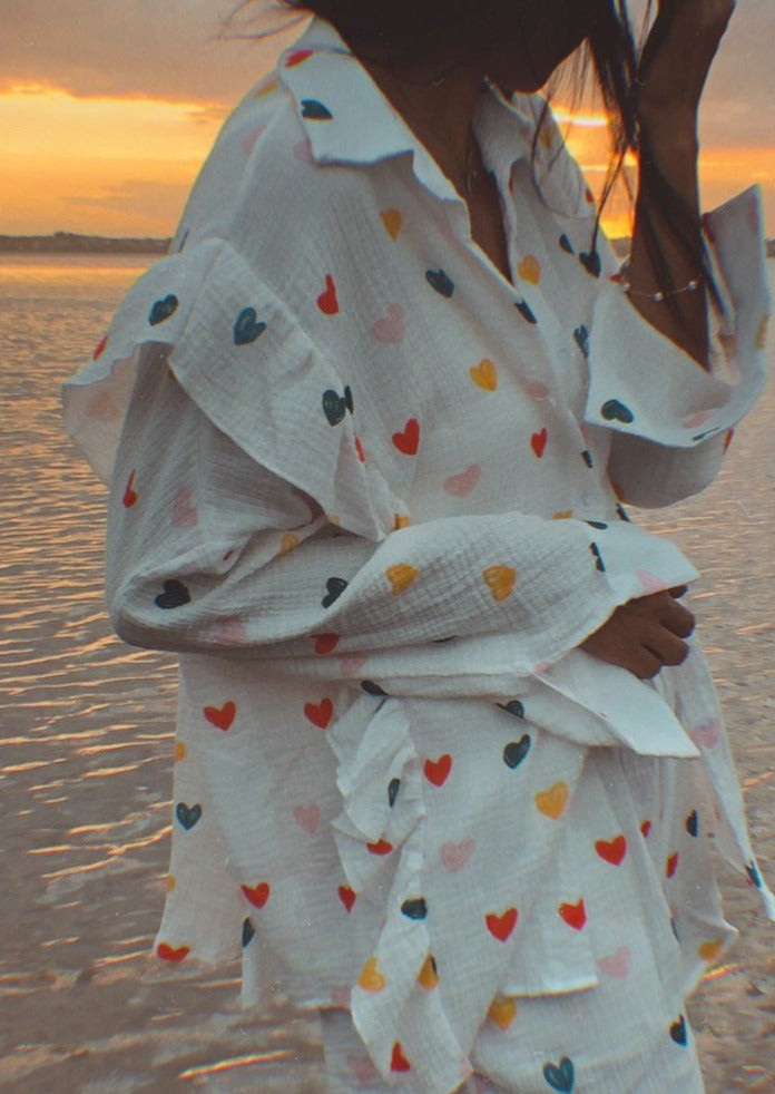 Cora Heart-Print Lounge Set