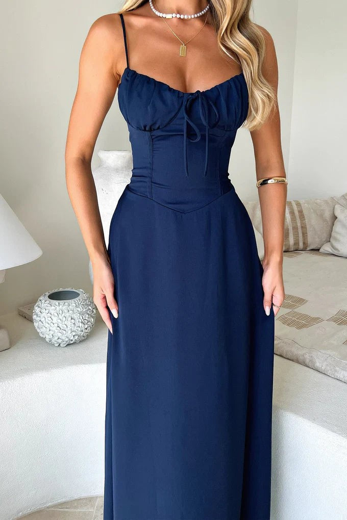 Valena Sleeveless Lace-Up Maxi Dress